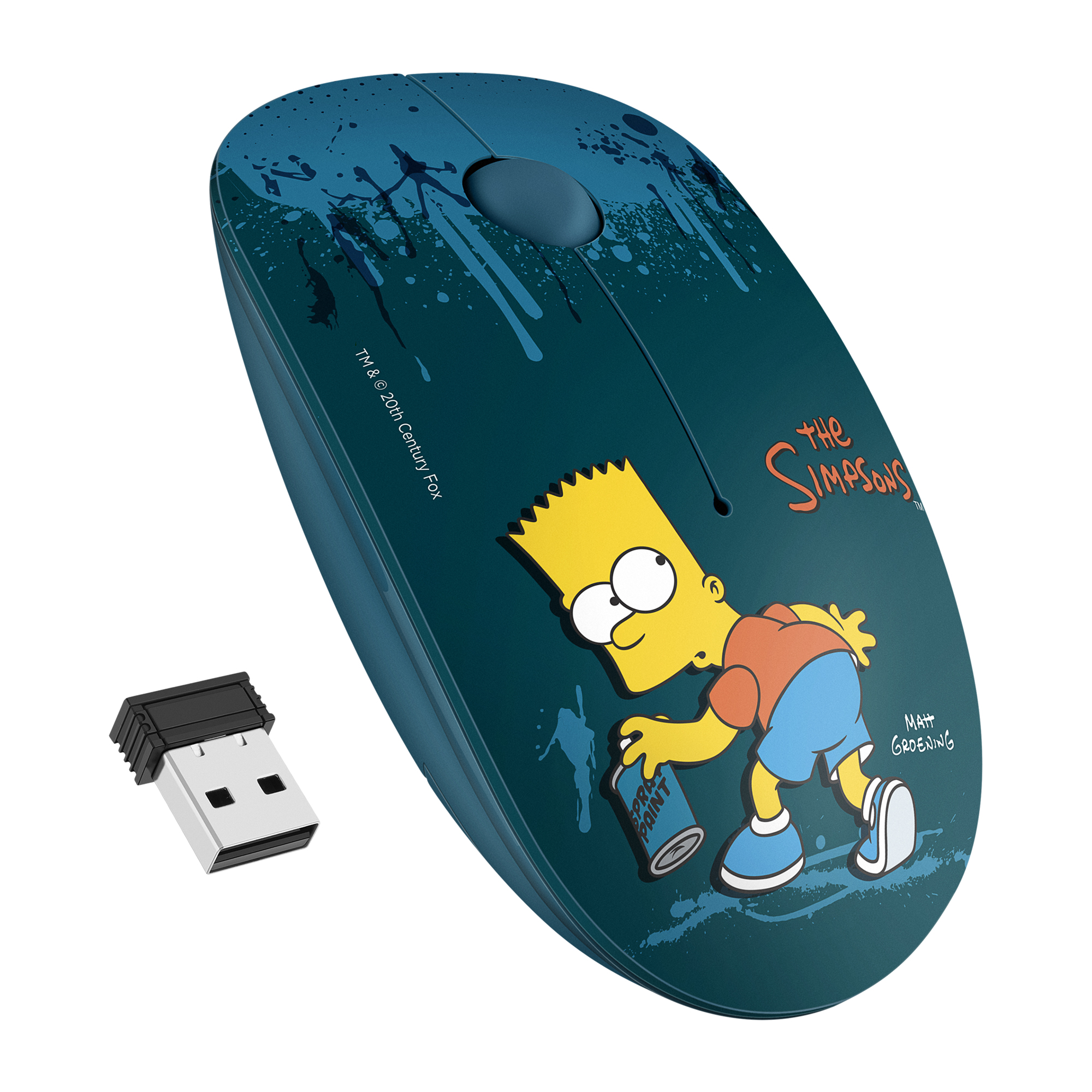 Mouse Inalámbrico 1600 DPI The Simpsons Steren Paint