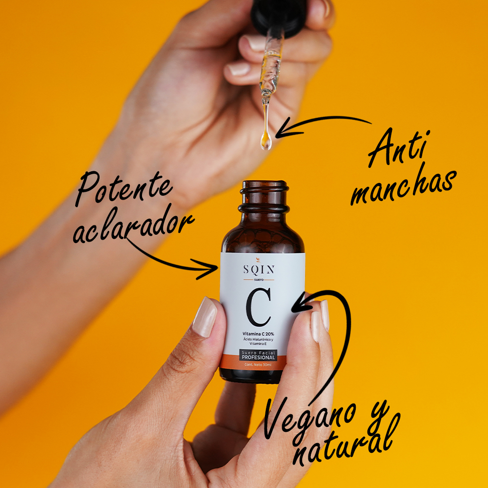 Serum Vitamina C y Ácido Hialurónico Facial.
