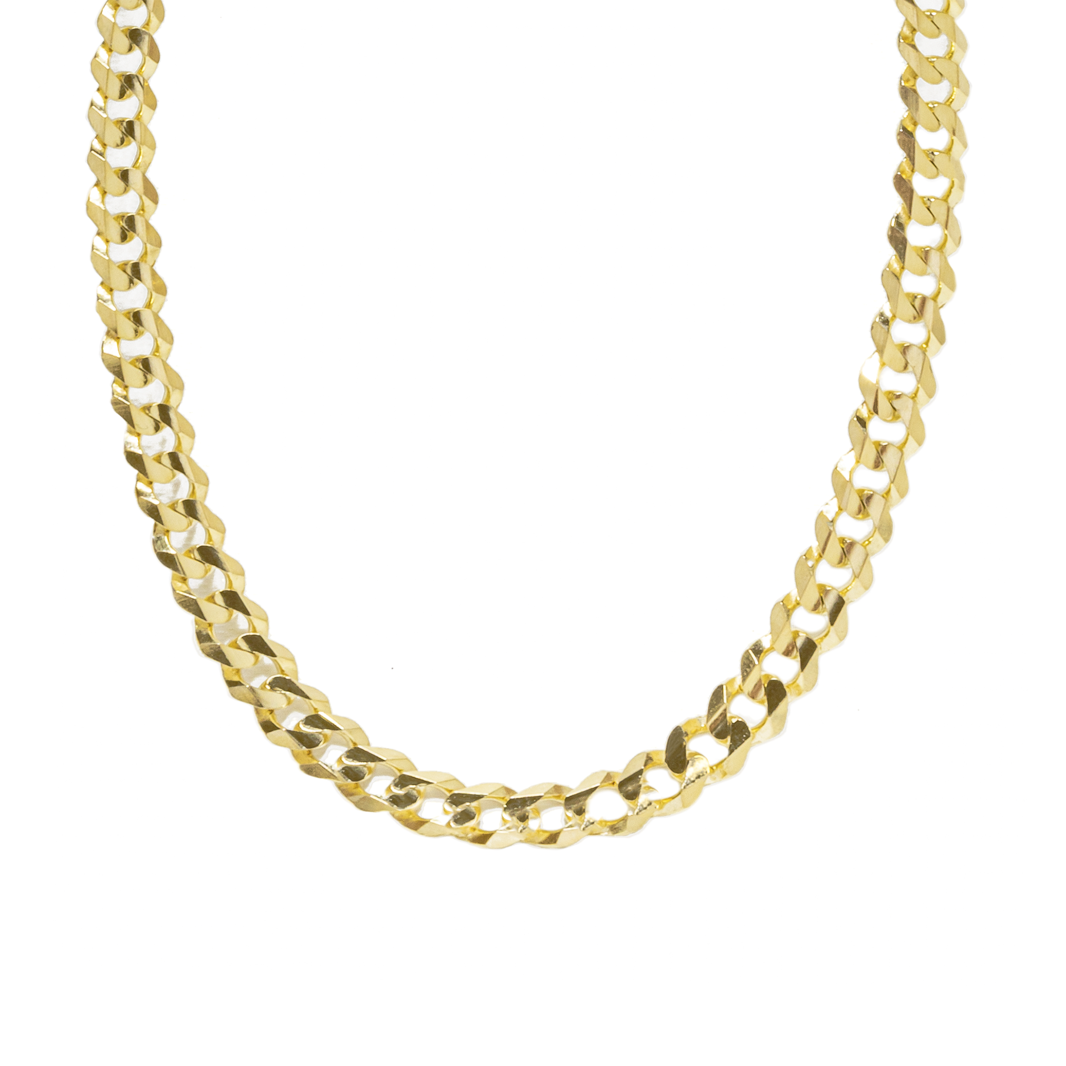 Cadena Tejido Barbado/cubano Oro 14 Kilates 60 Centímetros.