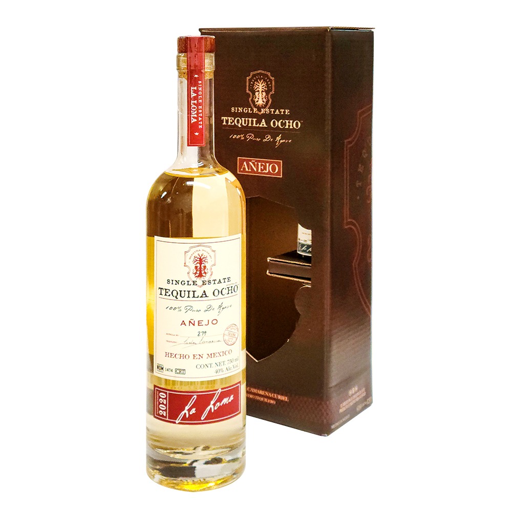 Gift Pack Tequila Ocho Añejo 750 Ml