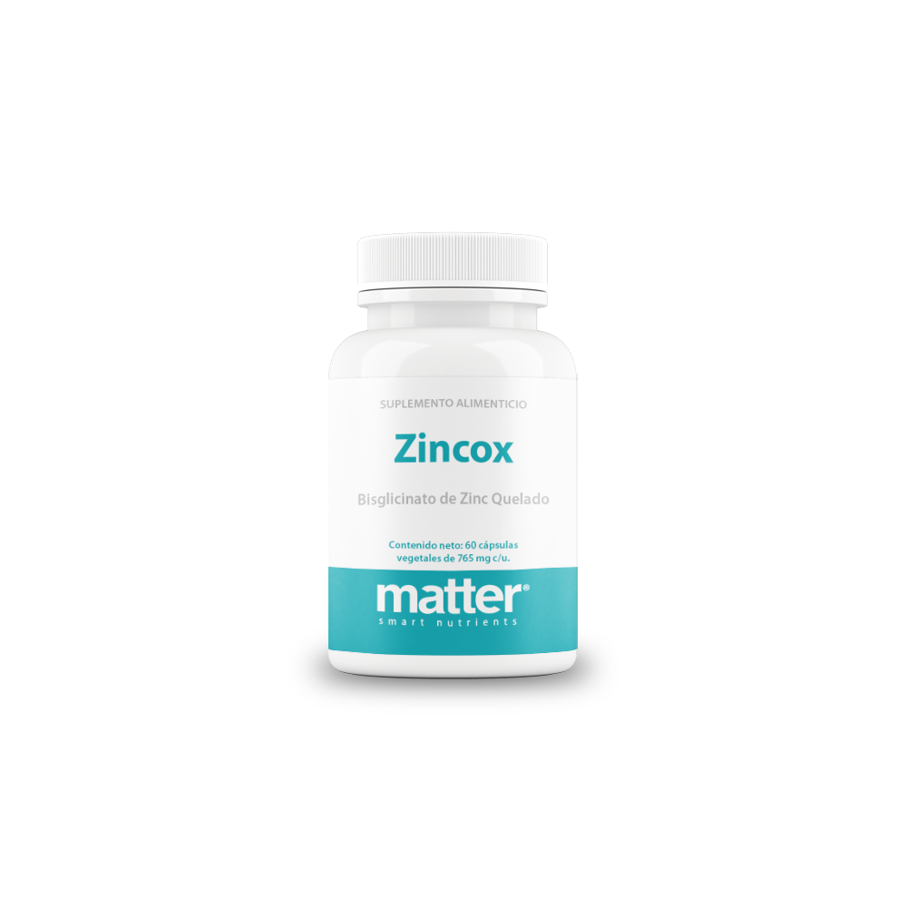 Bisglicinato de Zinc quelado 60 cápsulas Zincox Matter