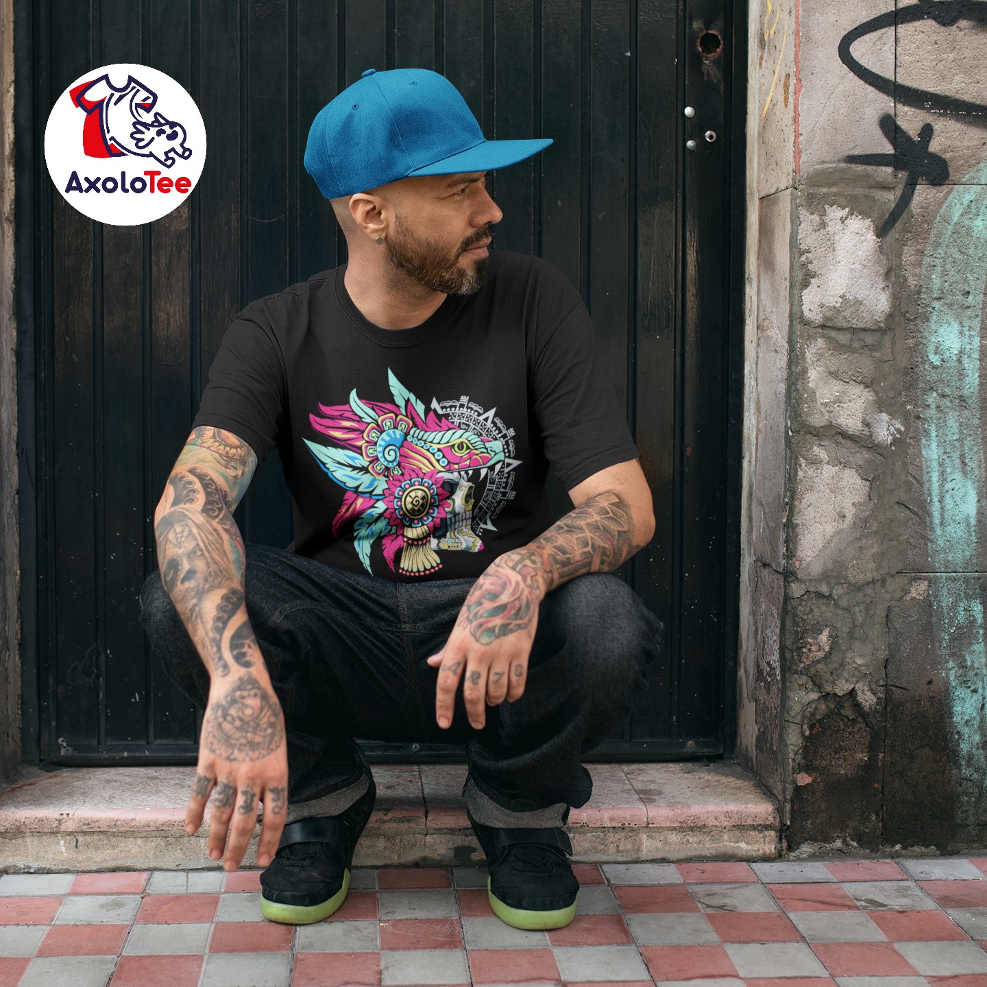 Playera Caballero- Cráneo Quetzalcóatl