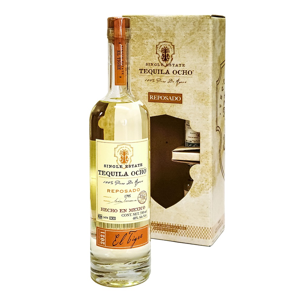 Gift Pack Tequila Ocho Reposado 750 ml