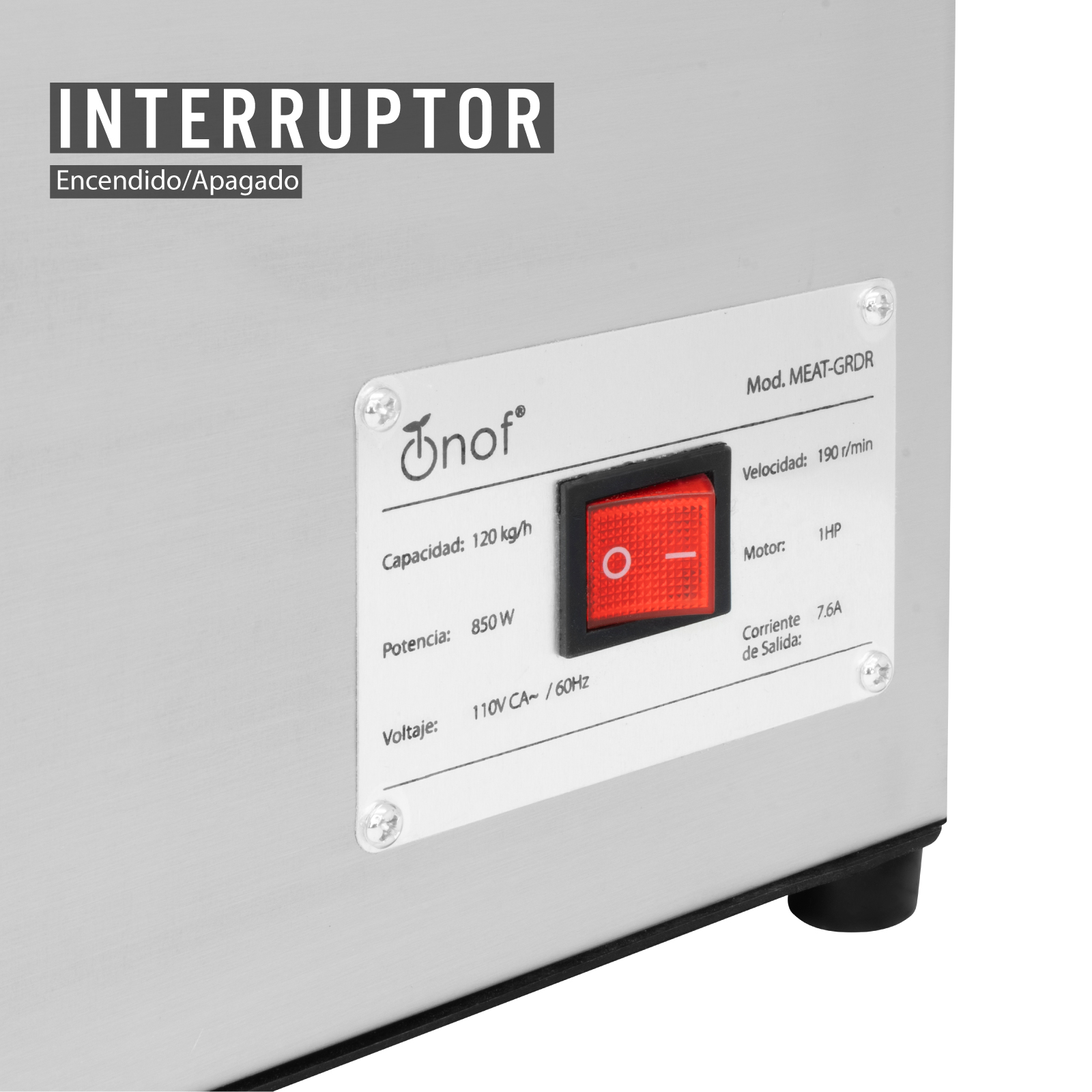 Molino para Carne Eléctrico 1 Hp Picadora de Carne Comercial