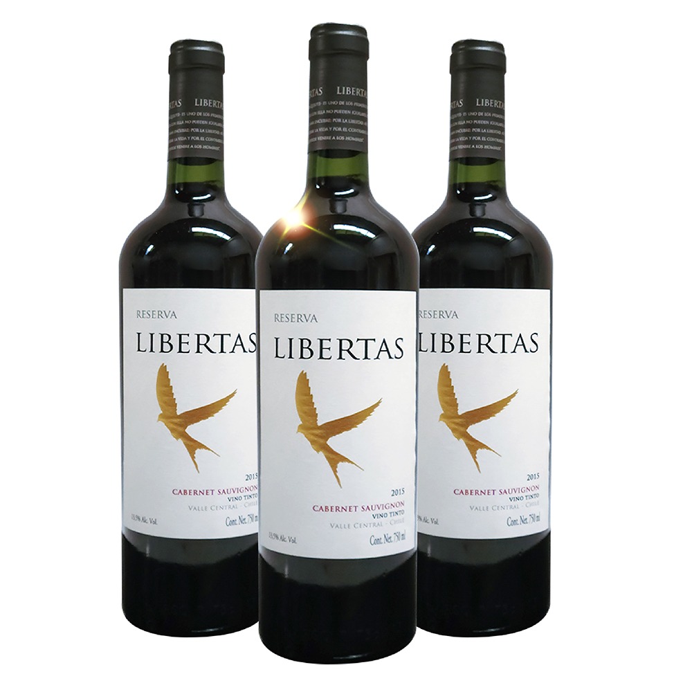 Tripack Vino Tinto Libertas Cabernet Sauvignon 750 Ml