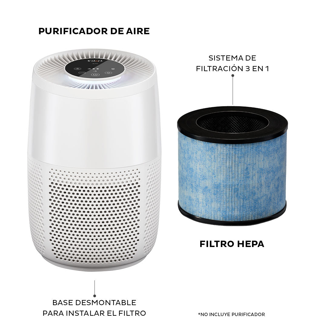 Filtro F100 para Purificador AP100, Elimina el 99.9% de bacterias y virus