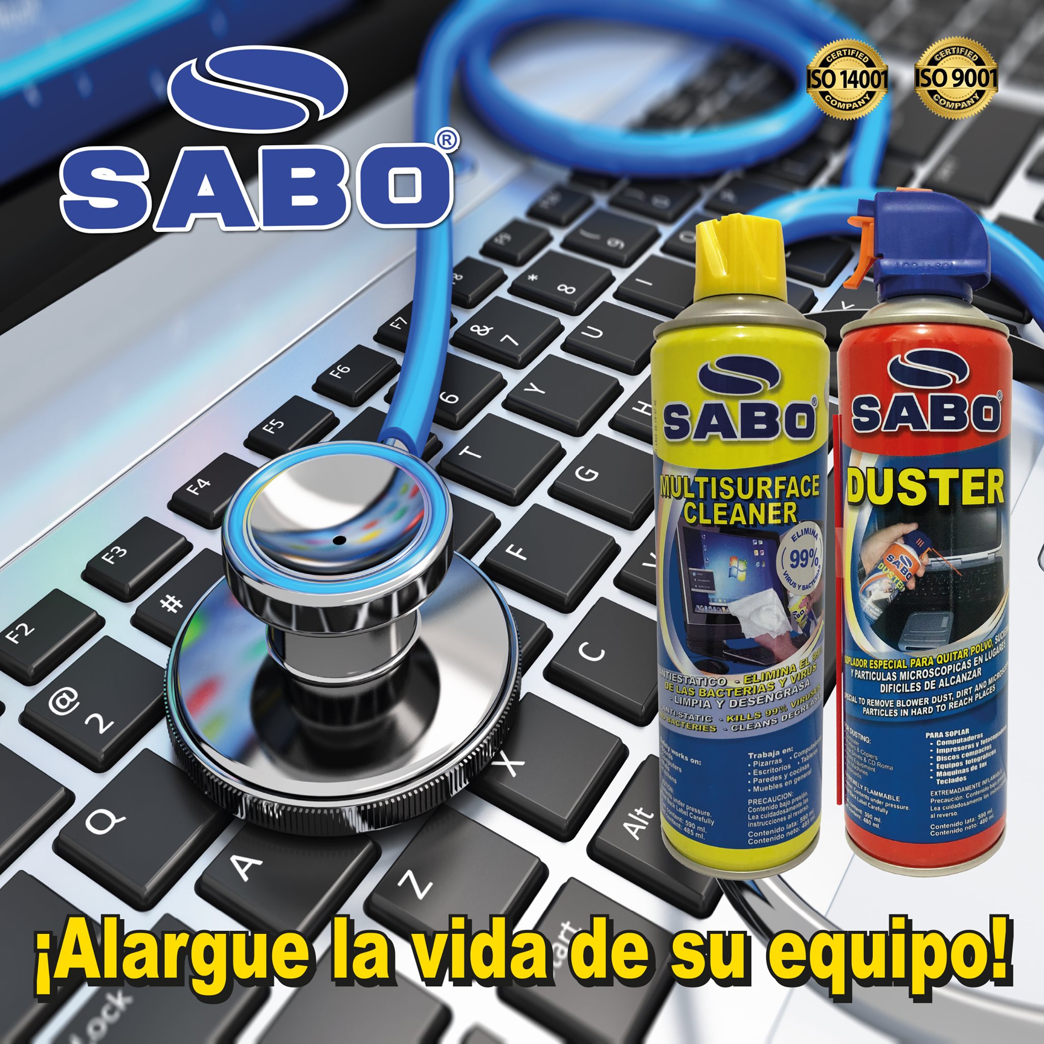 Aire Comprimido SABO Duster Aire Comprimido en Lata con Soplador Especial 590 Ml