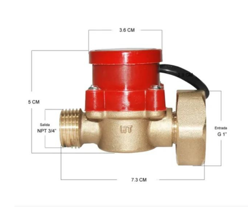 Sensor interruptor de flujo para bomba presurizadora