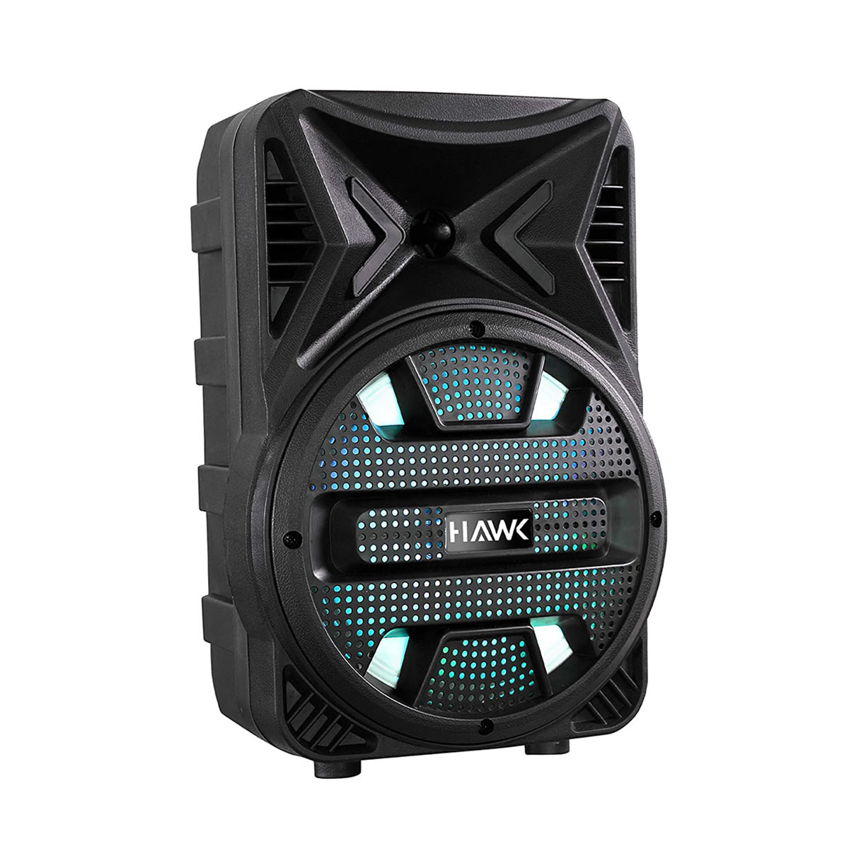Bocina Portátil Hawk HK8000 De 8 Pulgadas Conexión TWS - Negro