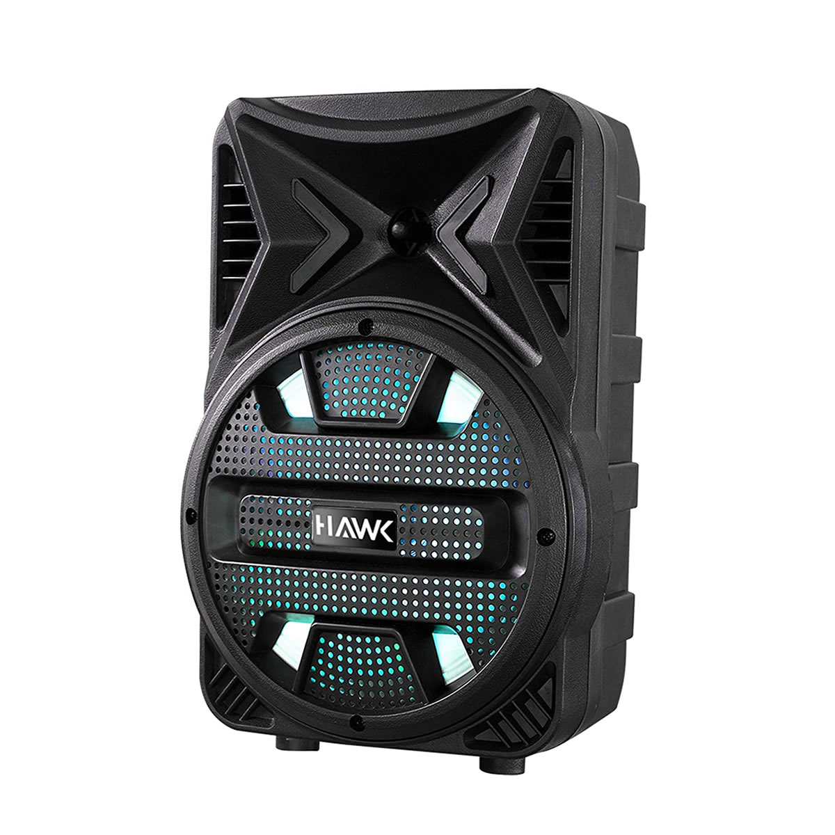 Bocina Portátil Hawk HK8000 De 8 Pulgadas Conexión TWS - Negro