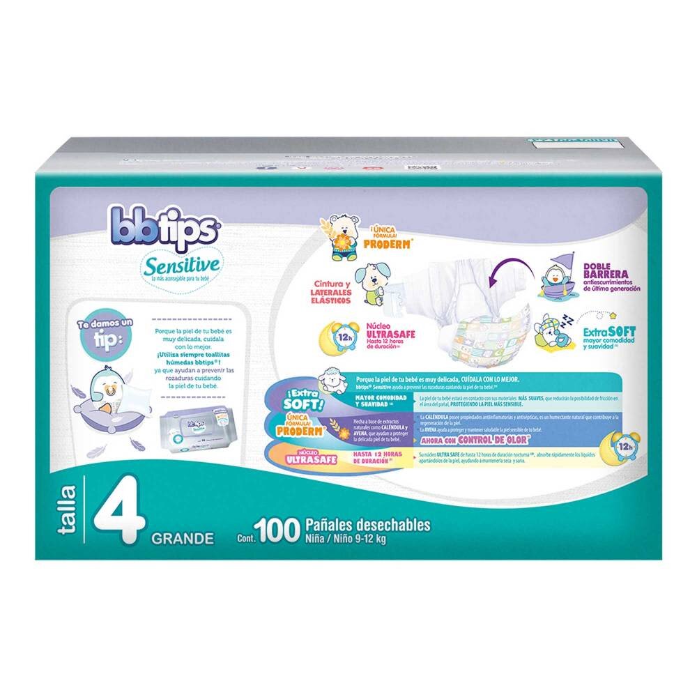 Pañales Etapa 4 BB Tips 100 pzas