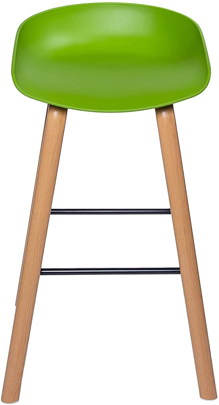 Banco Volcano Propileno Patas De Metal Color Madera