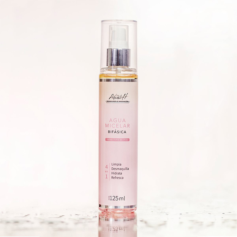 Agua micelar bifásica desmaquillante. Glules®