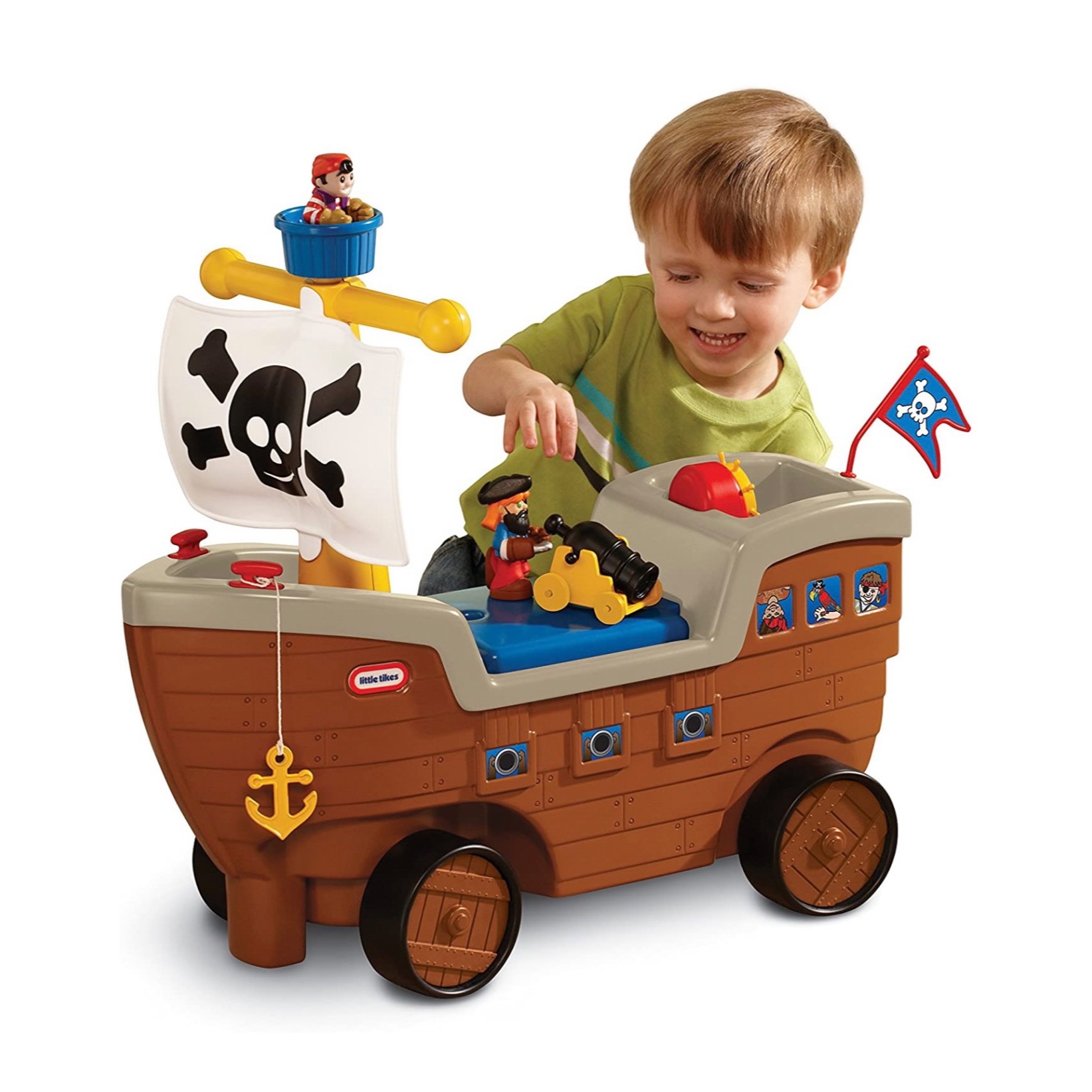 Barquito Montable Pirata Little Tikes Con Accesorios y Sonido 