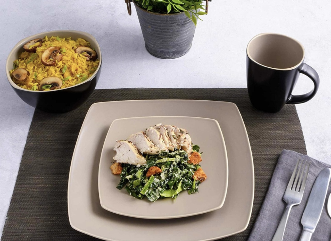 Vajilla Gibson Elite Soho 16 Pz Beige Cafe