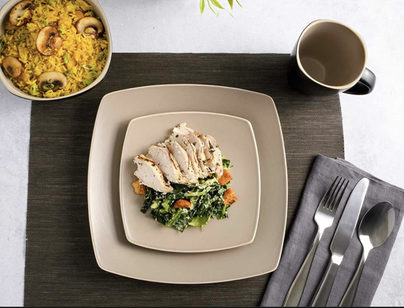 Vajilla Gibson Elite Soho 16 Pz Beige Cafe