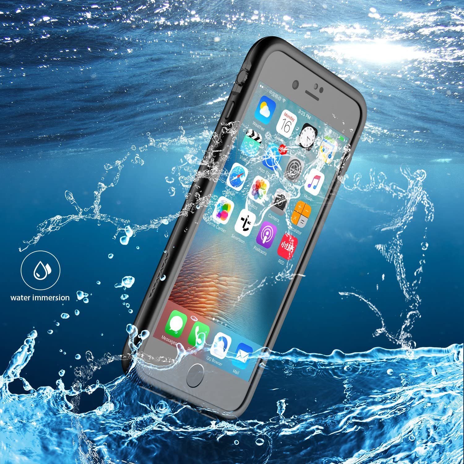 Funda LifeProof Serie Frés Funda Impermeable para iPhone is Oscuro)
