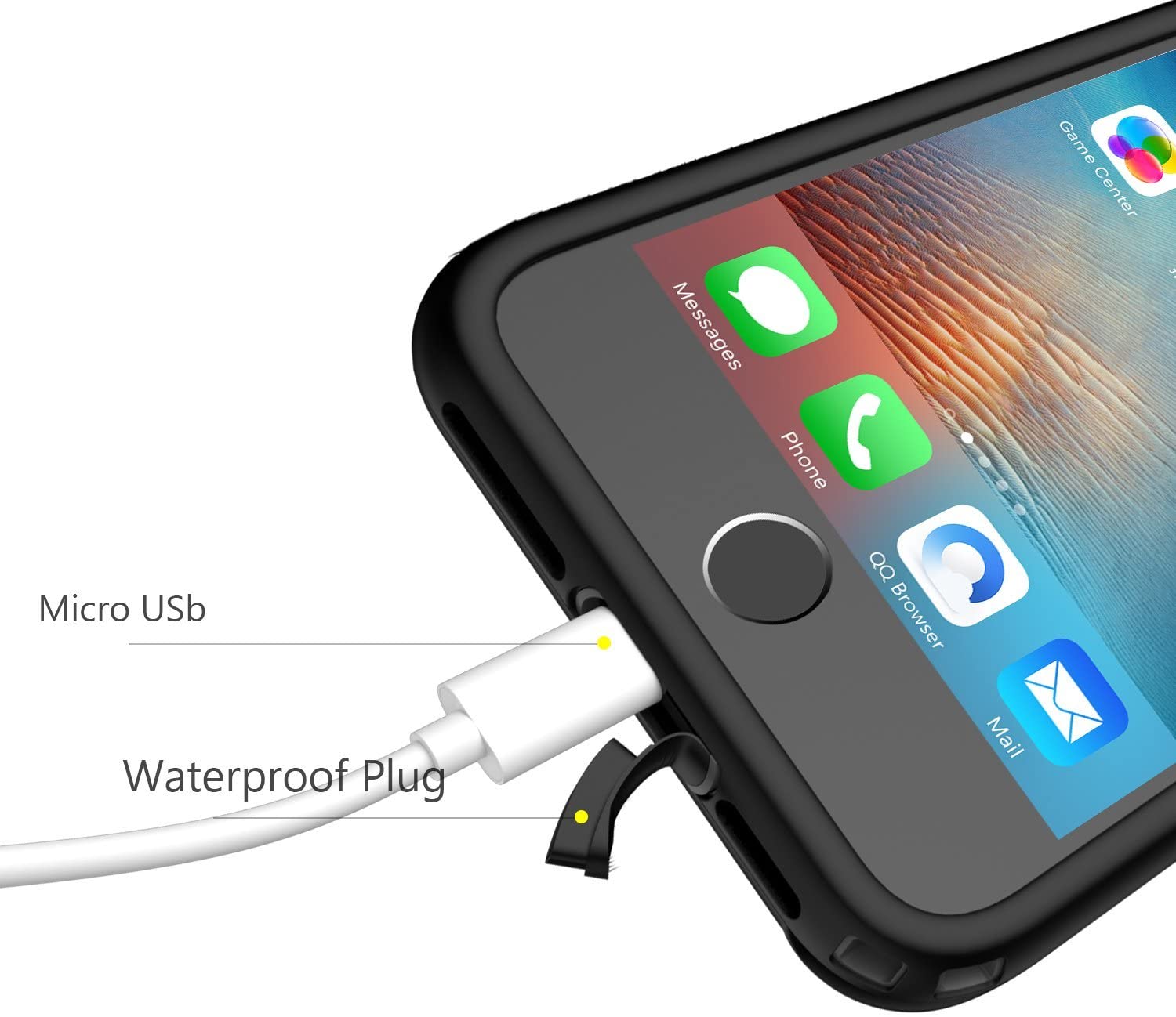 Funda LifeProof Serie Frés Funda Impermeable para iPhone is Oscuro)