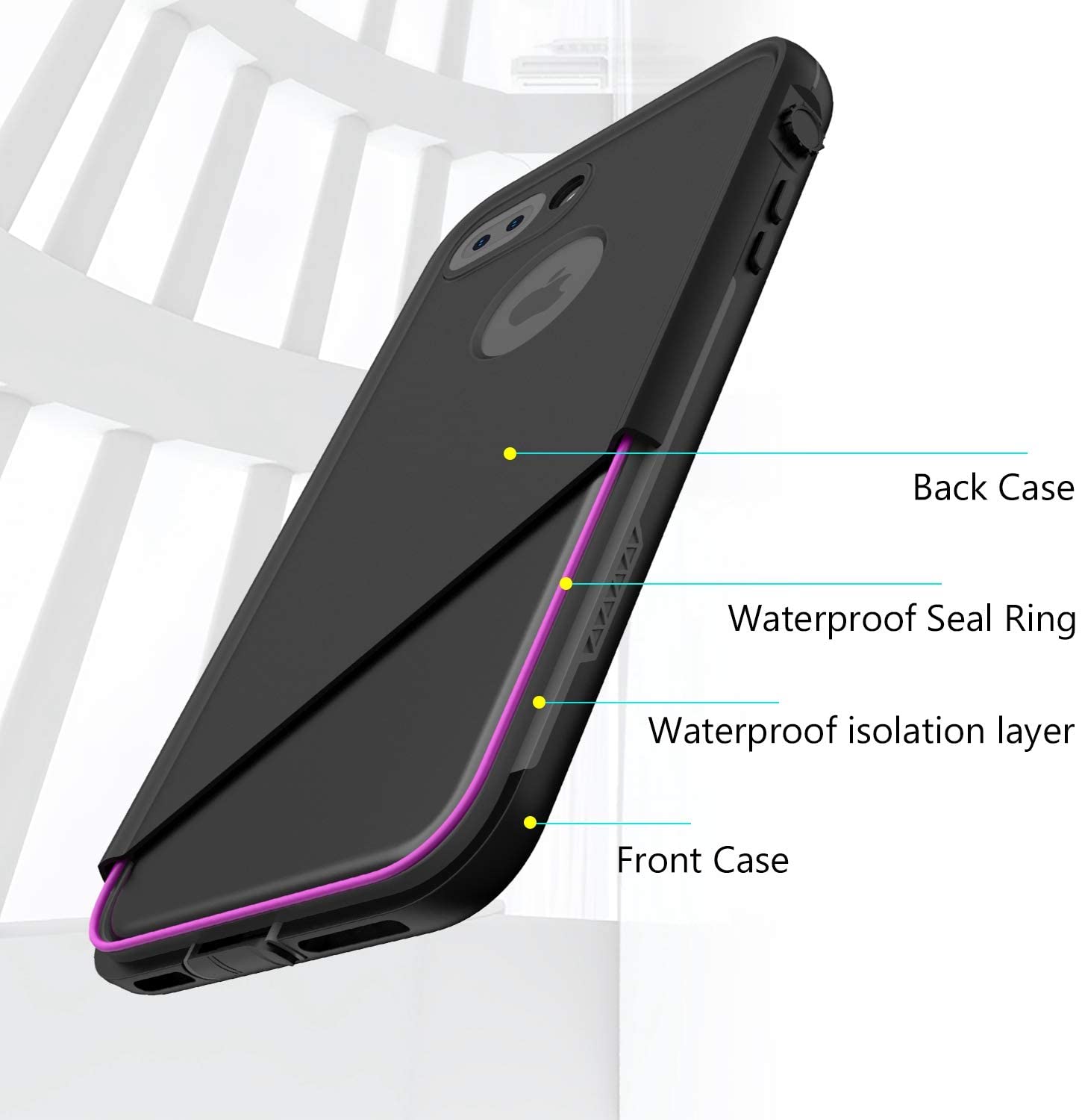 Funda LifeProof Serie Frés Funda Impermeable para iPhone is Oscuro)