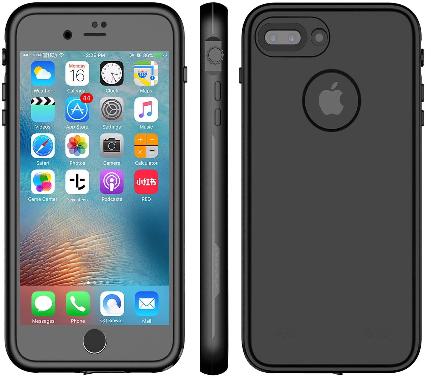 Funda LifeProof Serie Frés Funda Impermeable para iPhone is Oscuro)