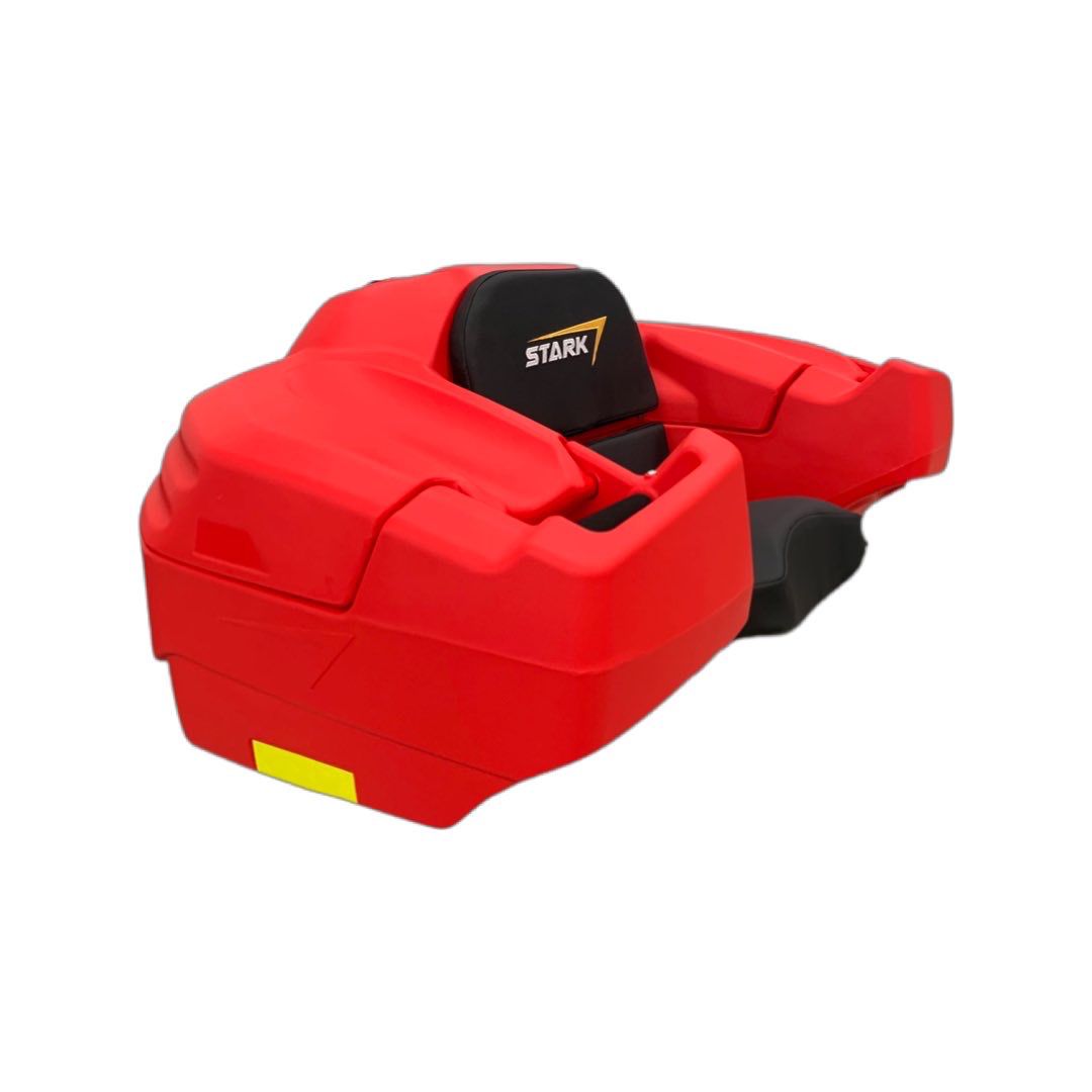 Caja Asiento Trasero Cuatrimoto Con Respaldo Agarraderas Universal Rojo
