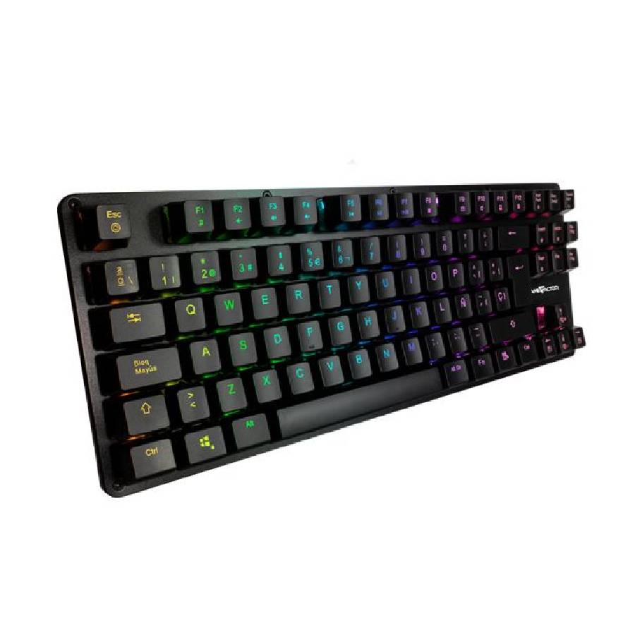 Teclado Mecanico Tkl Game Factor Kbg500-Bl, Rgb, Tenkeyless, Usb Negro