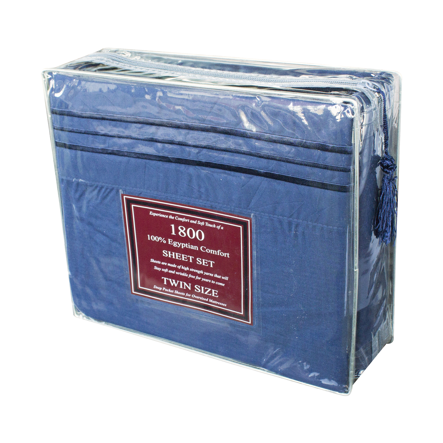 TWIN BROTHERS SABANA 1800 HILOS INDIVIDUAL AZUL MARINO