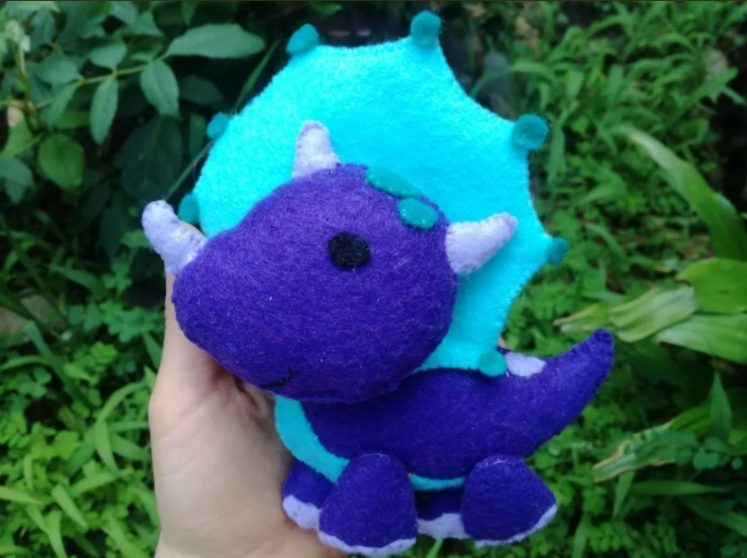 Paquete De 5 Dinosaurios De Fieltro Personalizados