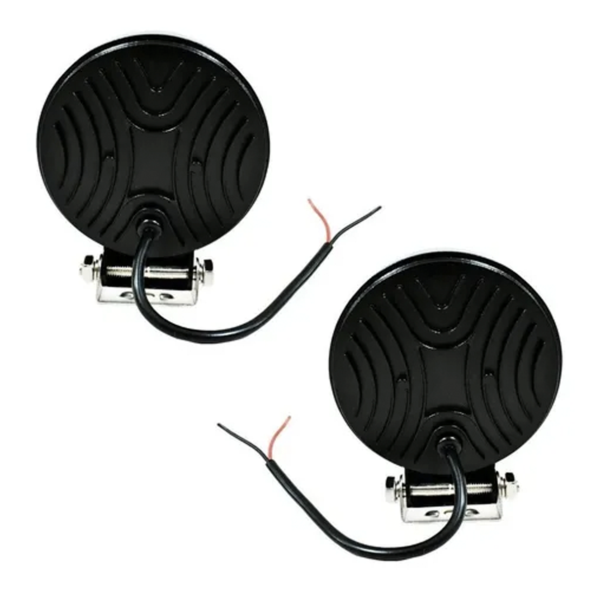 Par Faro 9 Led Redondo Mini Auxiliar 27 W Auto Moto Luz Fija