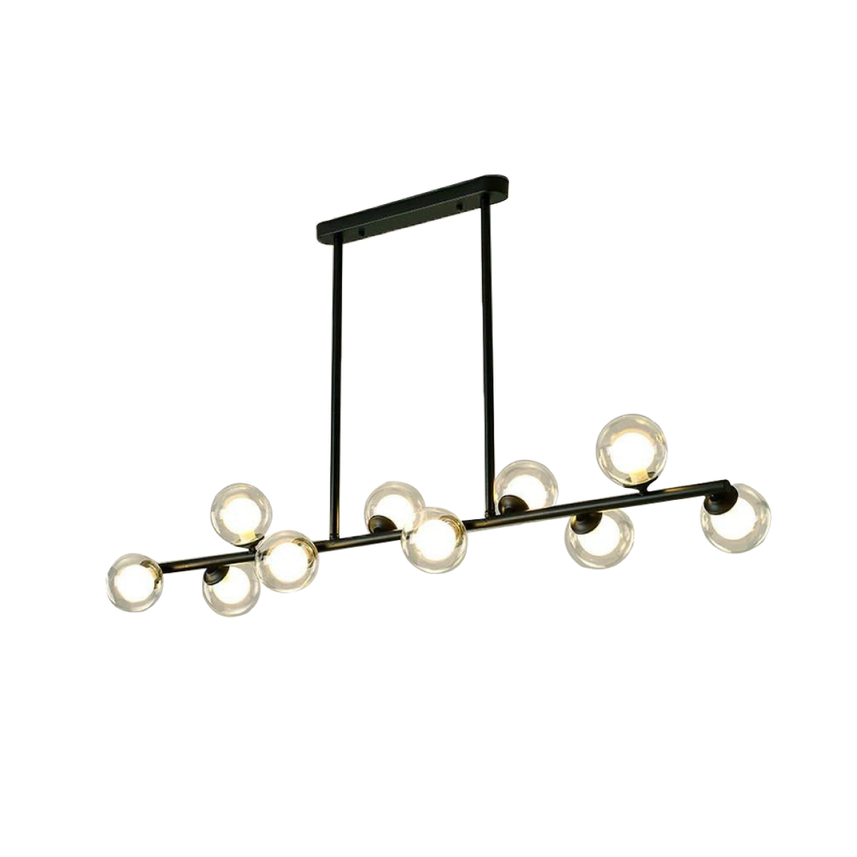 Lampara de techo estilo industrial Lámpara colgante barra molecular 10 luces