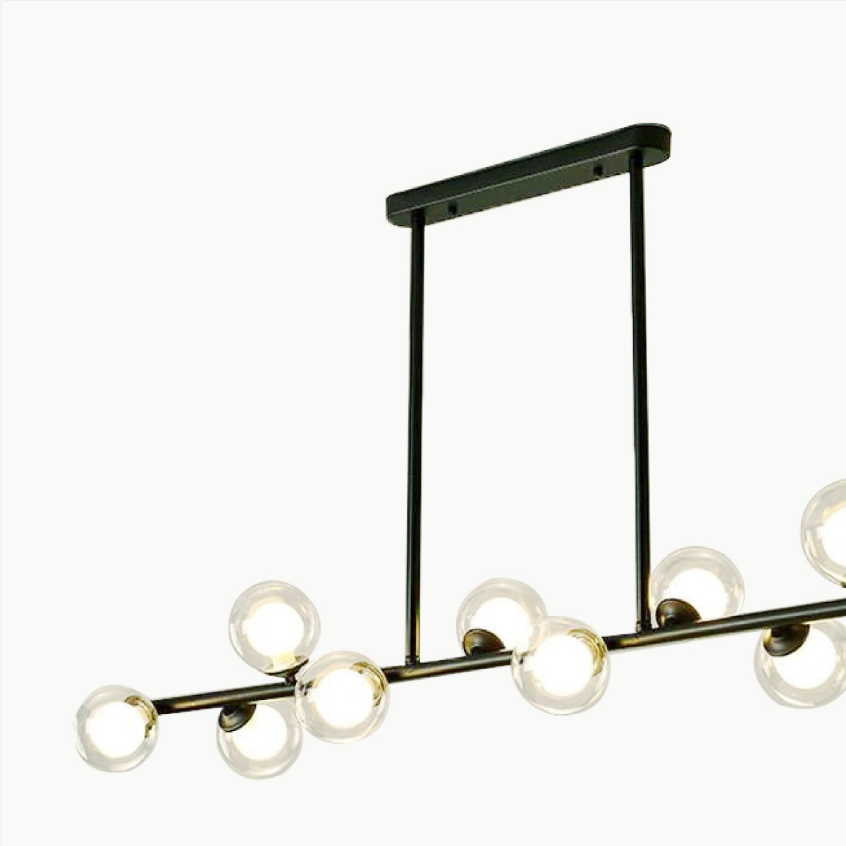 Lampara de techo estilo industrial Lámpara colgante barra molecular 10 luces