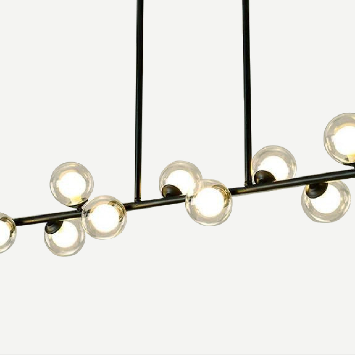 Lampara de techo estilo industrial Lámpara colgante barra molecular 10 luces