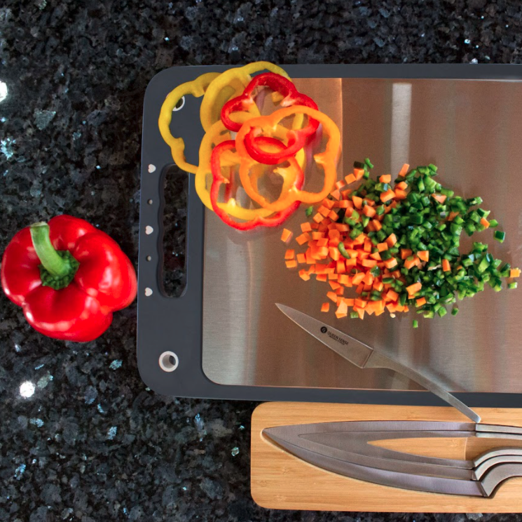 Tabla Para Picar Alimentos Mediana Placa De Acero Inoxidable