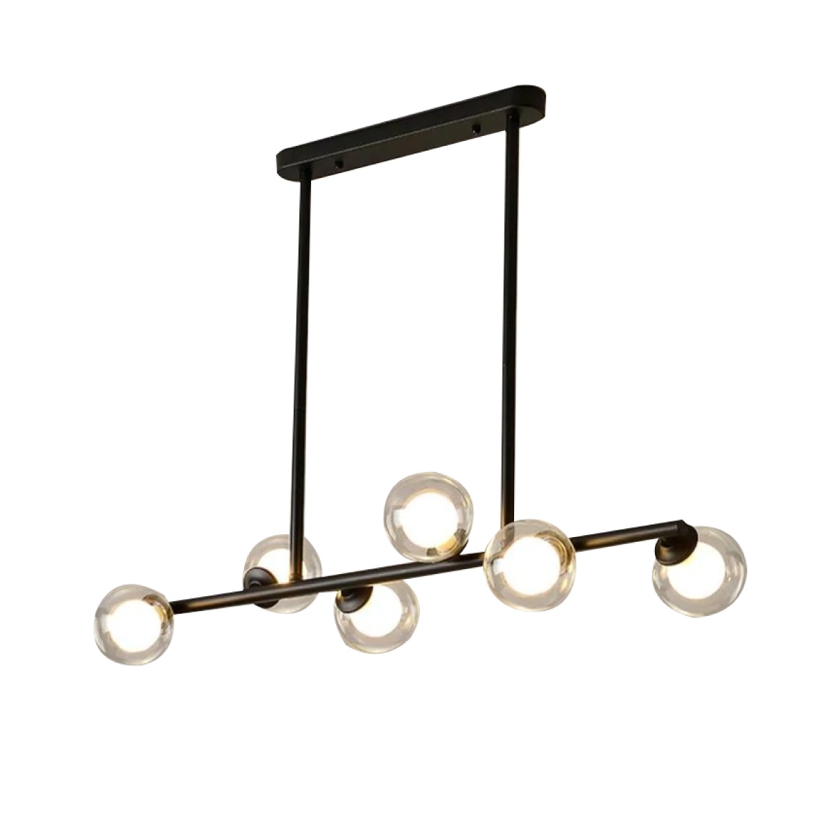 Lampara de techo estilo industrial Lámpara colgante barra molecular 6 luces