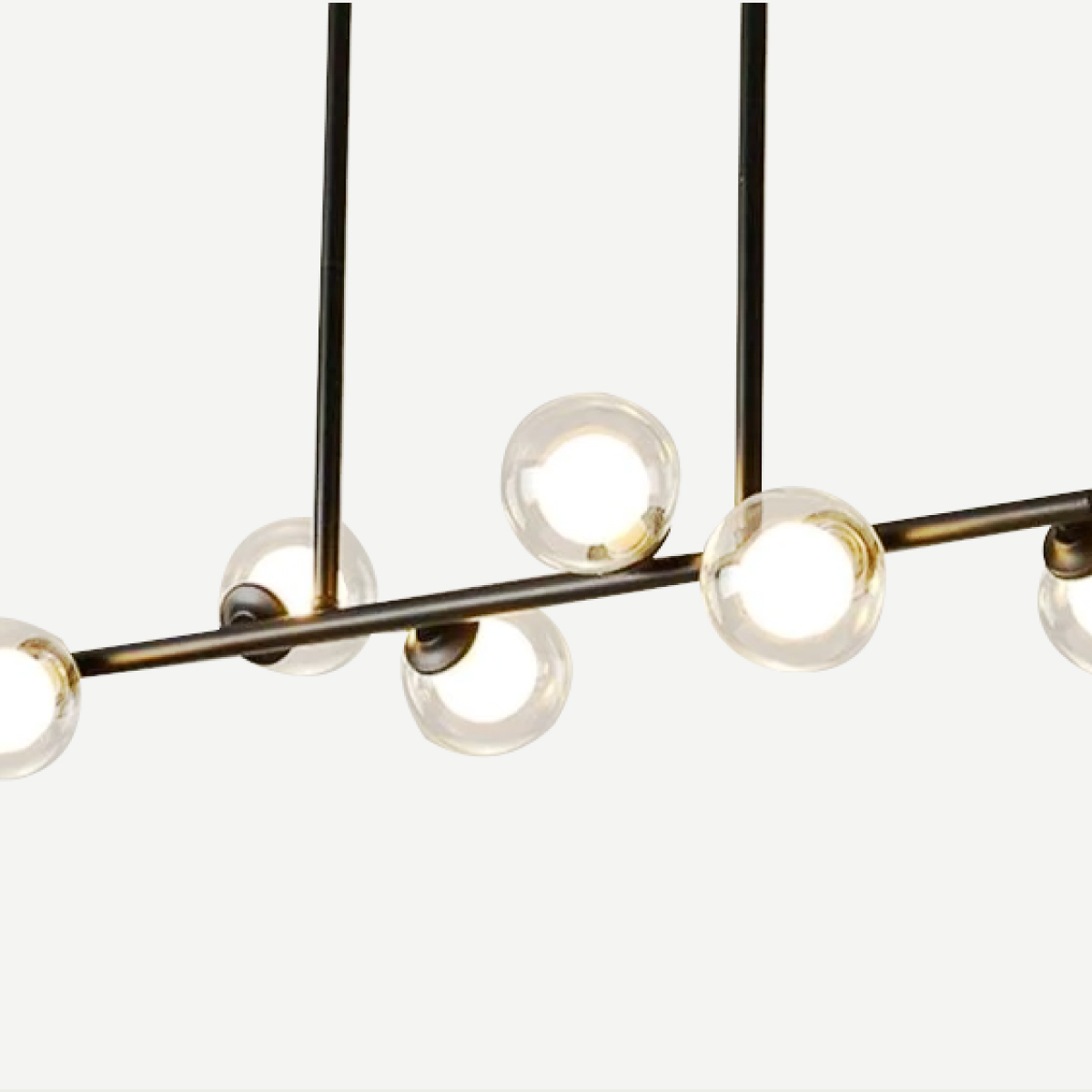 Lampara de techo estilo industrial Lámpara colgante barra molecular 6 luces