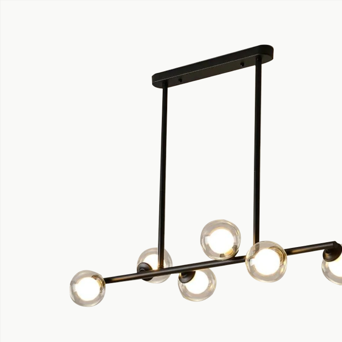 Lampara de techo estilo industrial Lámpara colgante barra molecular 6 luces