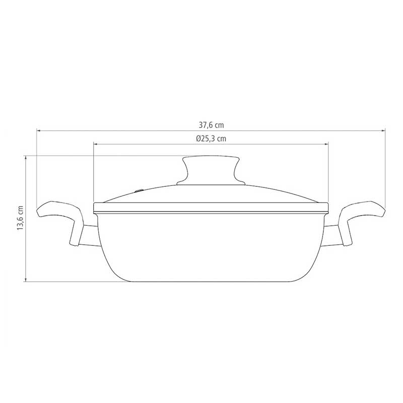 Arrocera Tramontina 20500/724 Paris Roja con Tapa de Vidrio 24 cm 2,8 L END2**
