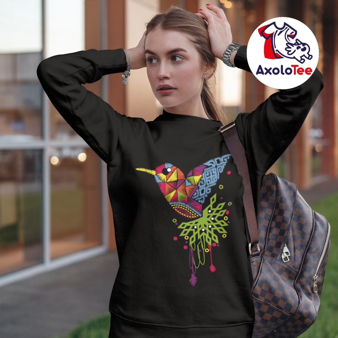 AxoloTee Sudadera cuello redondo - Colibrí Tejido