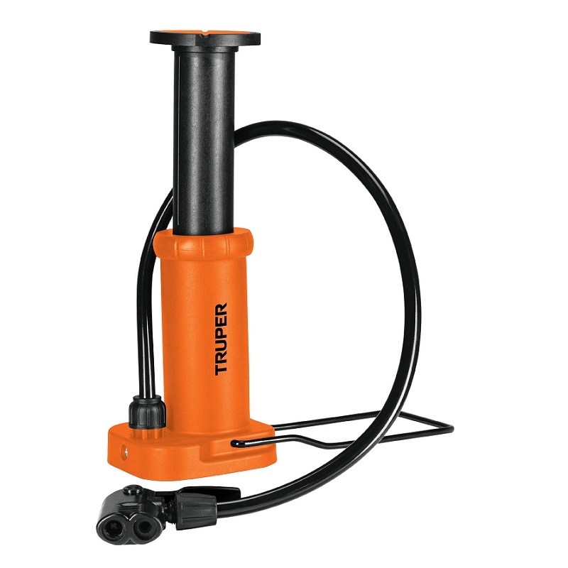 Bomba de Aire con pedal Truper BOPE-60 para inflar bicicletas balones Inflables pelotas llantas