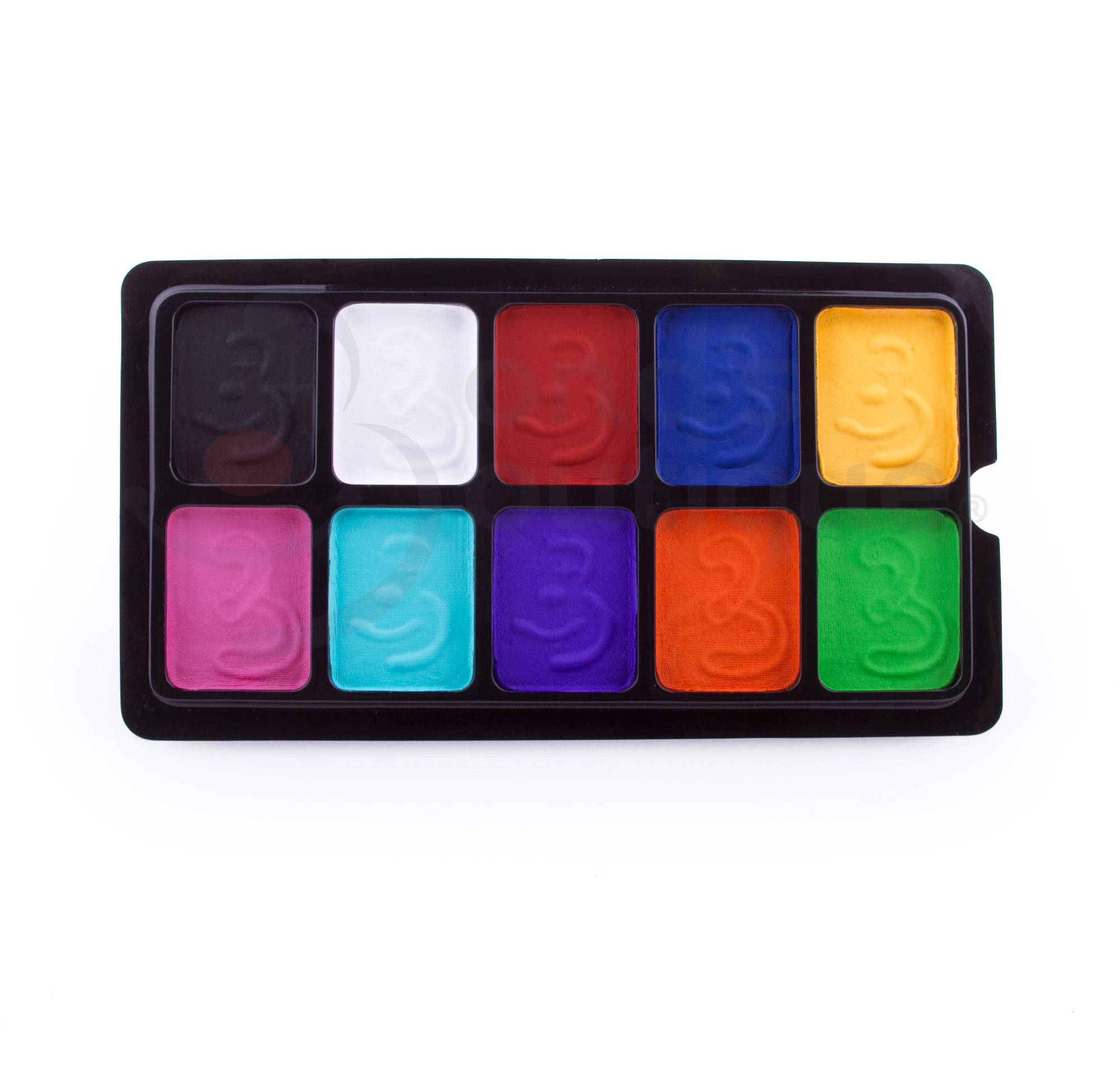 Paleta de maquillaje base agua "Aqua Bonds" de 10 colores mate