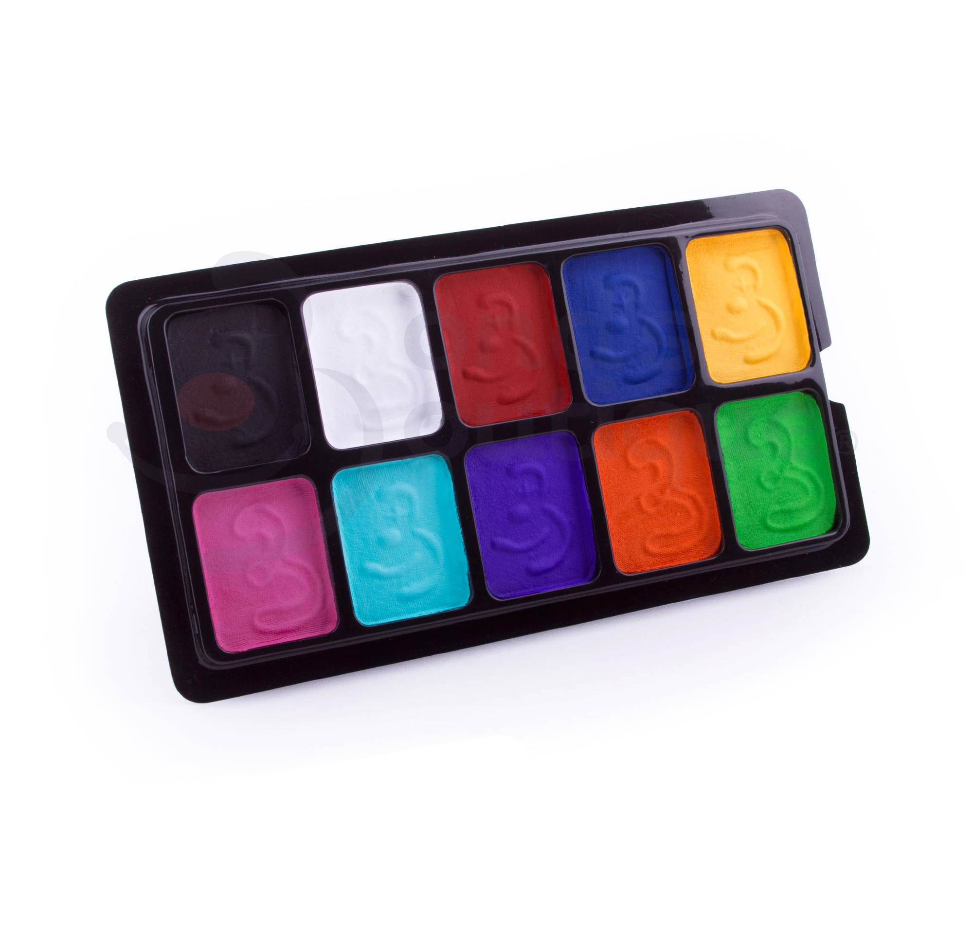 Paleta de maquillaje base agua "Aqua Bonds" de 10 colores mate