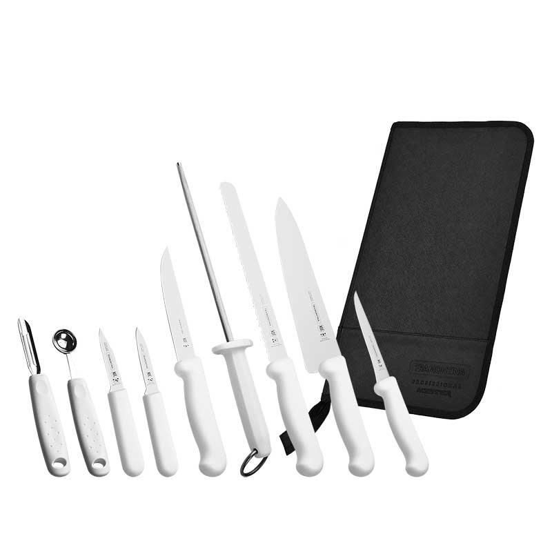 CUCHILLOS PARA CHEF ESTUDIANTES TRAMONTINA 32200/600 MASTER 10 PZAS BLANCOS END2**