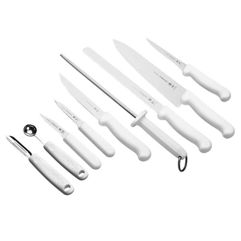 CUCHILLOS PARA CHEF ESTUDIANTES TRAMONTINA 32200/600 MASTER 10 PZAS BLANCOS END2**