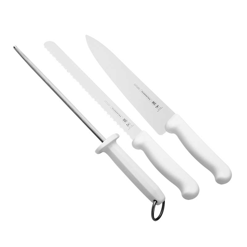 CUCHILLOS PARA CHEF ESTUDIANTES TRAMONTINA 32200/600 MASTER 10 PZAS BLANCOS END2**