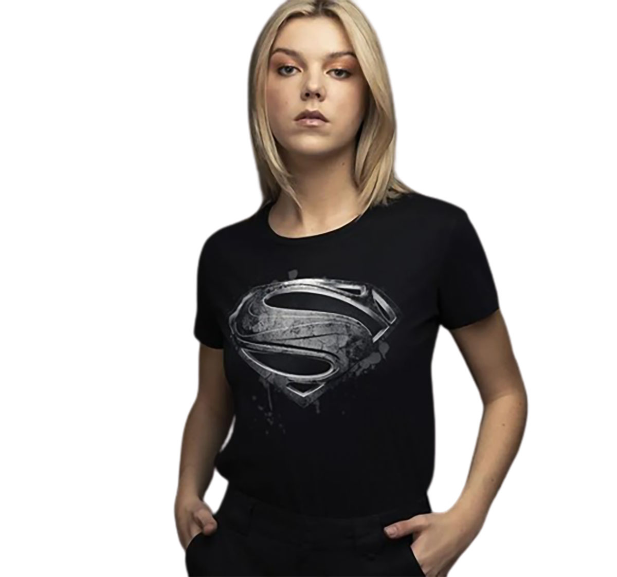 Playera Jl Superman Mujer Mascara De Latex