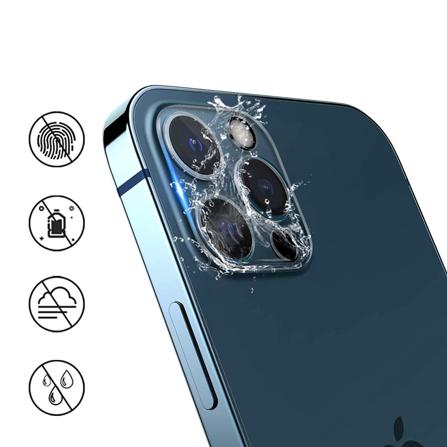2 Piezas Mica Protectora de Cámara Trasera para iPhone 13 / iPhone 13 mini