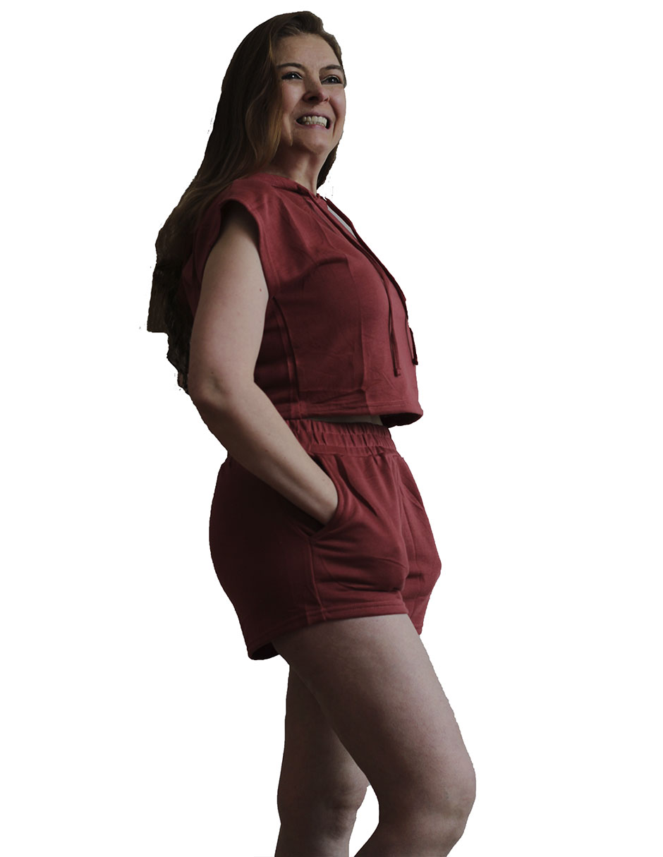 Conjunto pants deportivo dama short y sudadera para mujer