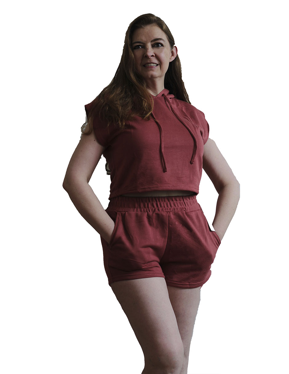 Conjunto pants deportivo dama short y sudadera para mujer