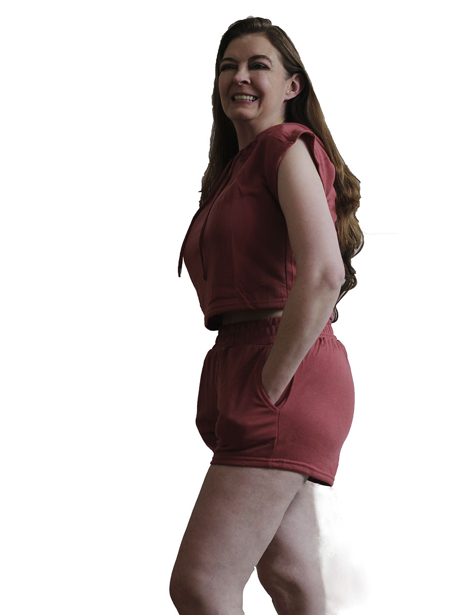 Conjunto pants deportivo dama short y sudadera para mujer