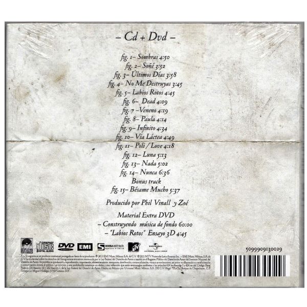 CD Zoe ~ Música de fondo: MTV Unplugged (c/DVD) (digipak)